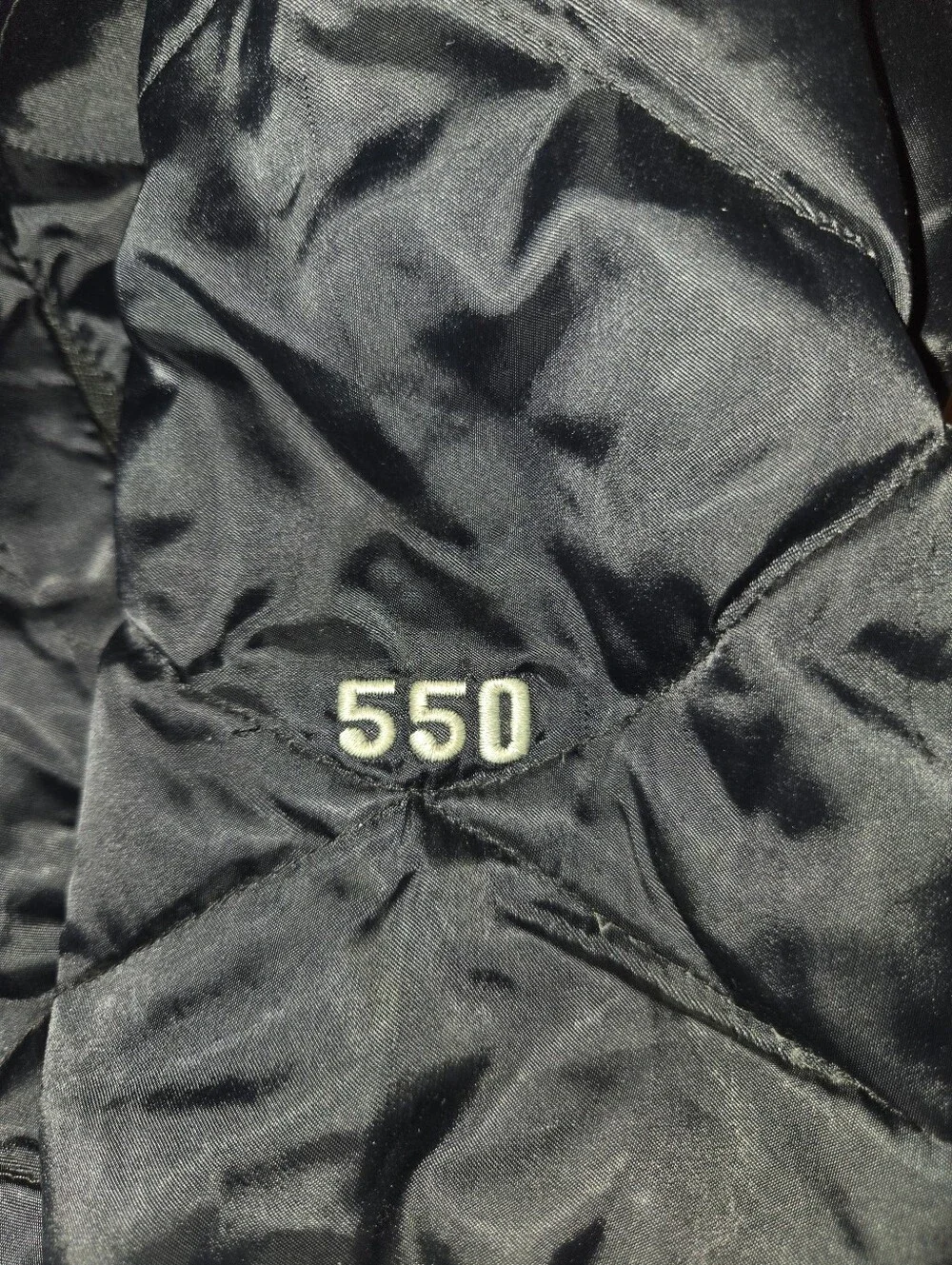 The North Face Womens 550 Black Puffer Jacket with Logo